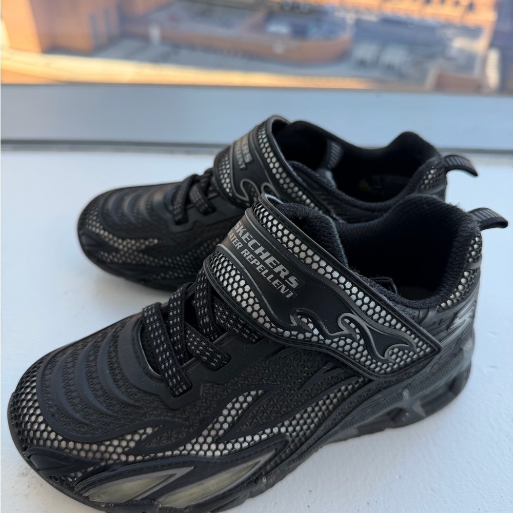 Skechers Kids Black and Gray Sneakers